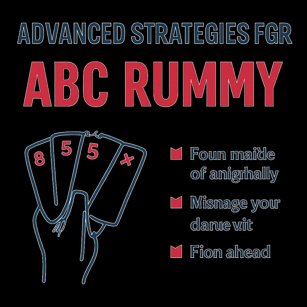 An educational diagram illustrating advanced strategies for ABC Rummy.