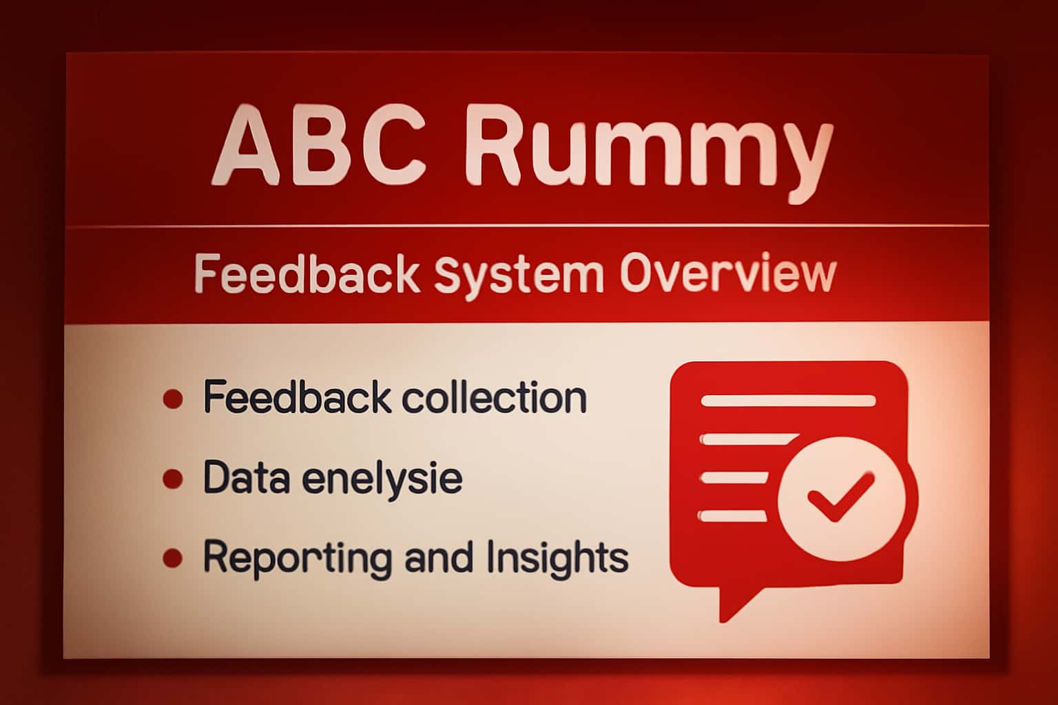 Visual representation of the ABC Rummy Feedback System Overview with informative elements.