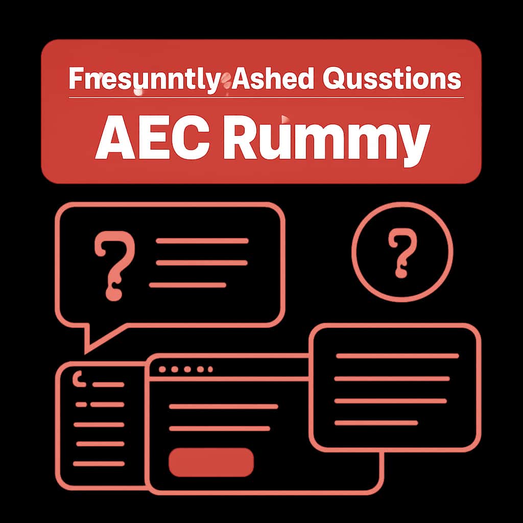 Illustration of ABC Rummy FAQ sections for user guidance.