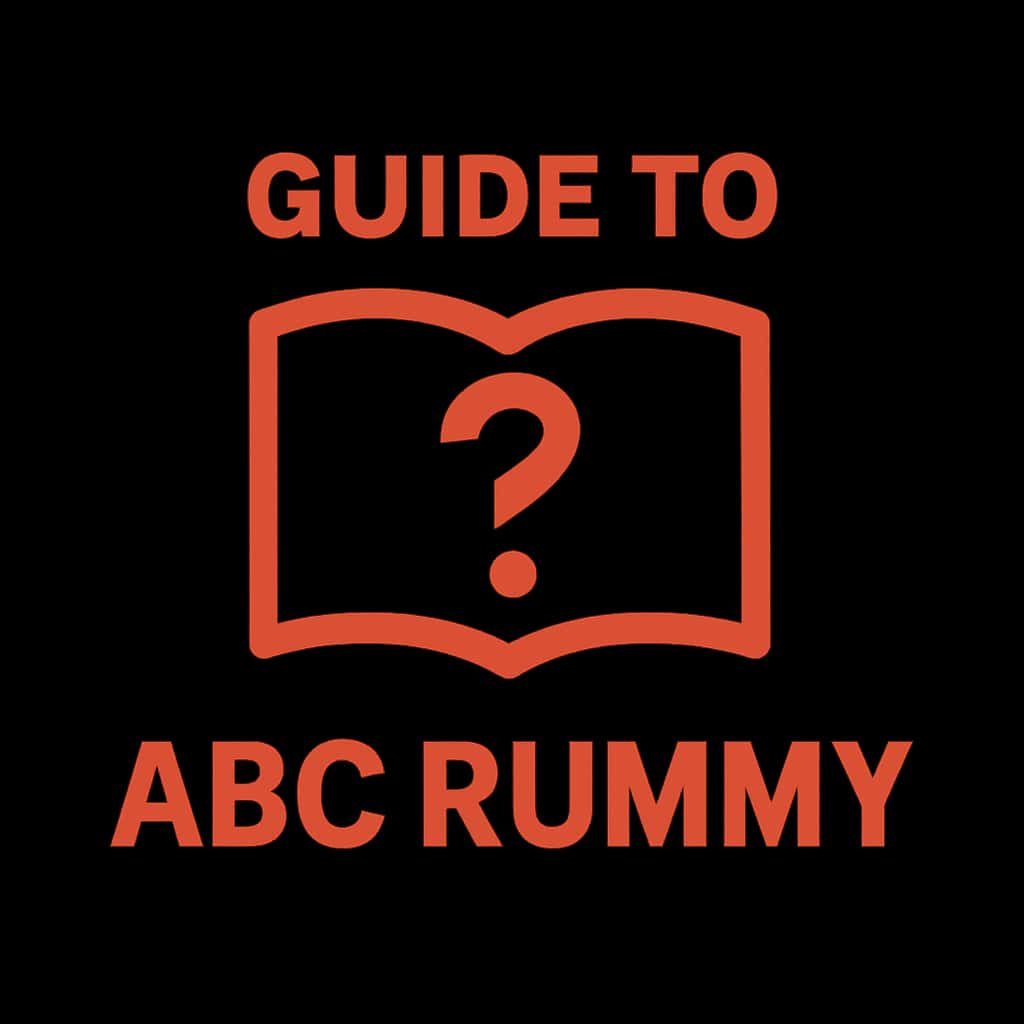 Minimalist badge for Guide to ABC Rummy.