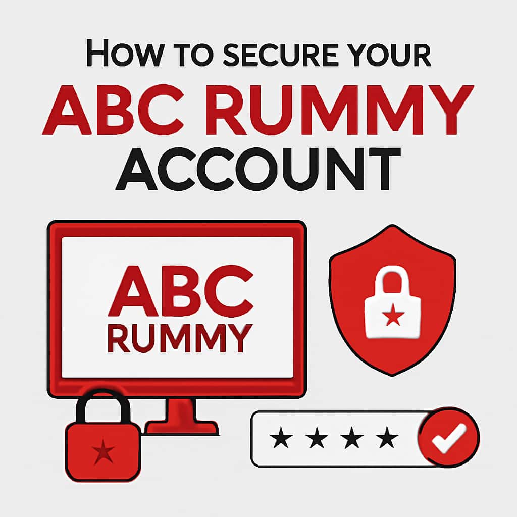 An educational diagram on securing your ABC Rummy account.