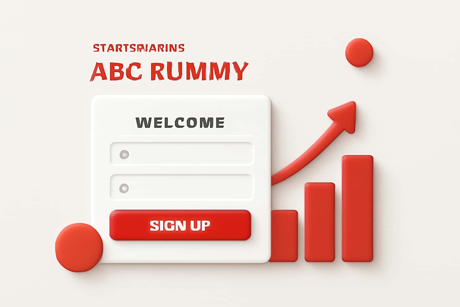 Start Playing ABC Rummy - Sign Up Interface